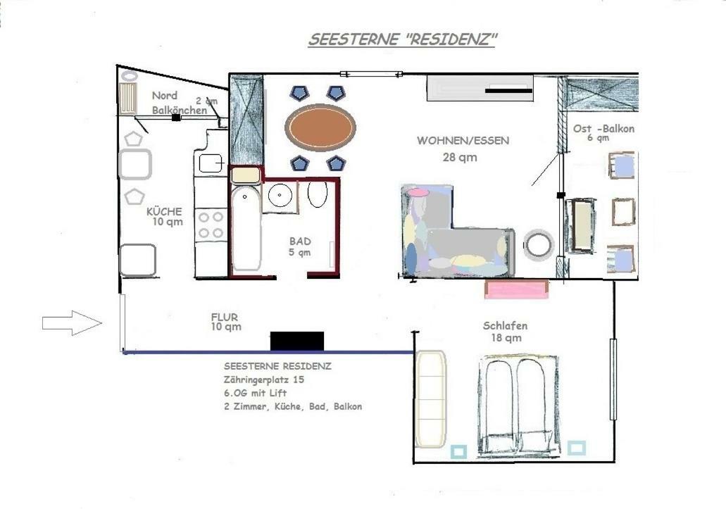 Seesterne Residenz Apartment Konstanz Bagian luar foto